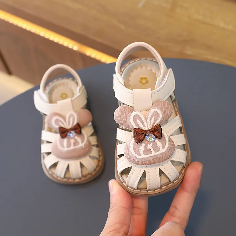 Summer new girl closed toe toddler soft bottom sandals