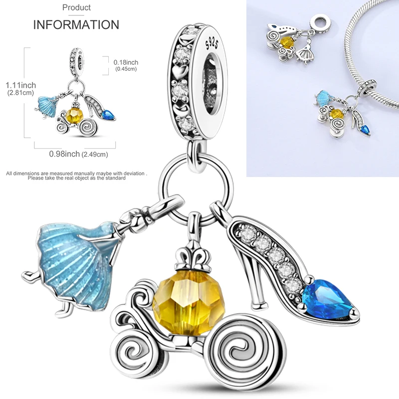 Hot Travel Vehicle Series 925 Sterling Silber Zirkonium Motorrad LKW Auto Charms Original passend für Frauen DIY Schmuck Charms – Detail 9