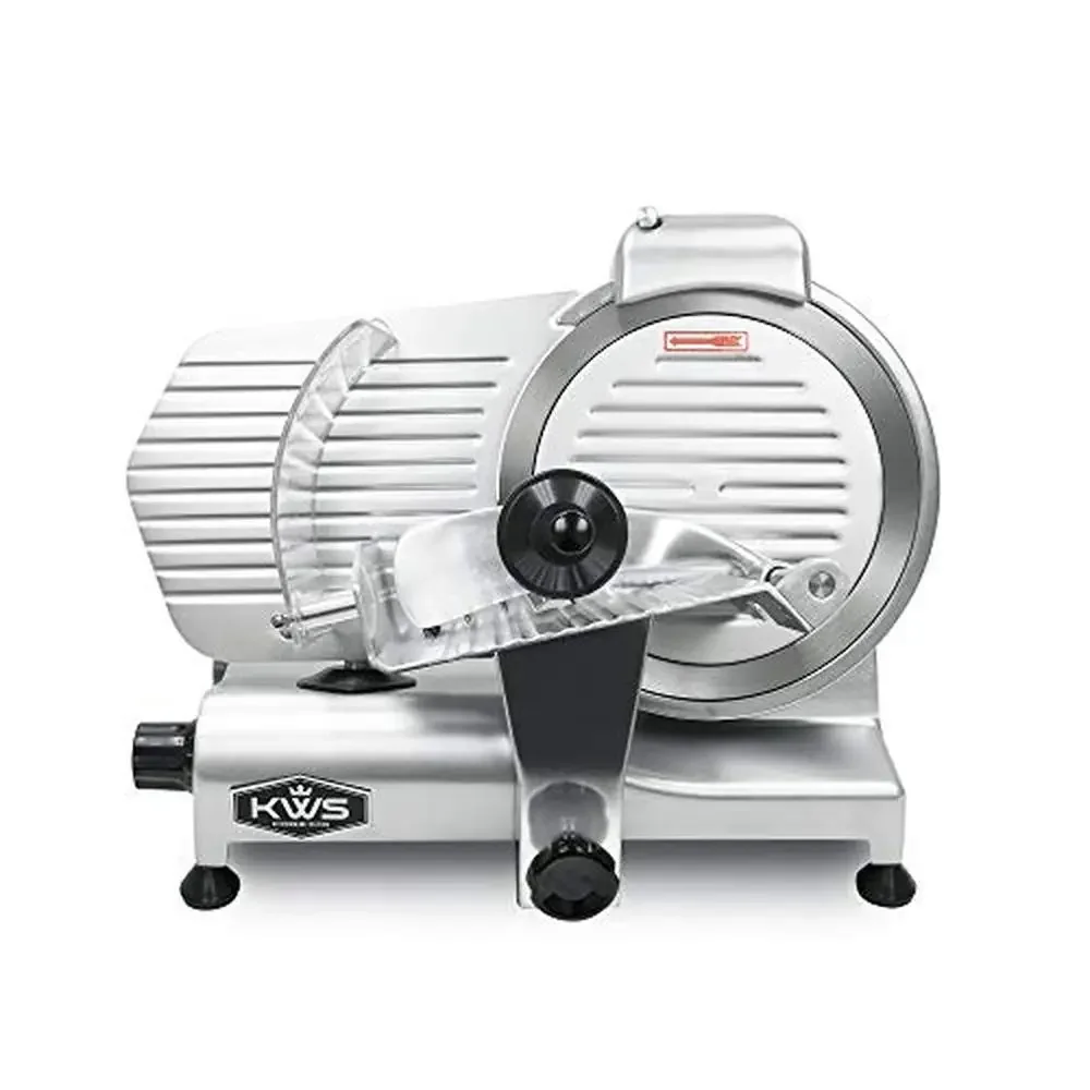 Electric Meat Slicer 10-Inch Stainless Steel Blade Frozen Food Deli Slicer Commercial Grade Low Noise Operation Heavy Duty