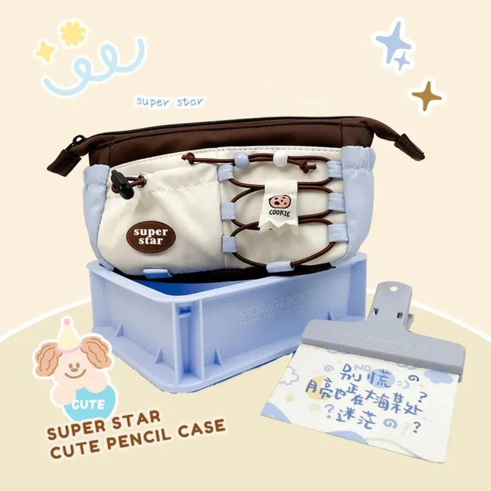 

Fashion Exaggerated Stationery Case Office Supplies Signature Pencil Pouch Unisex Adjustable Pen Bag Signature