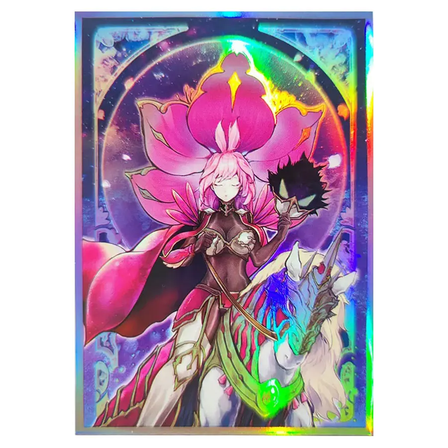 

50 шт., 63x90 мм, защита для коллекционных карточек, голографическая анимация, рукава для карт YuGiOh, щит, лазерная милая крышка для колоды карт, японский размер