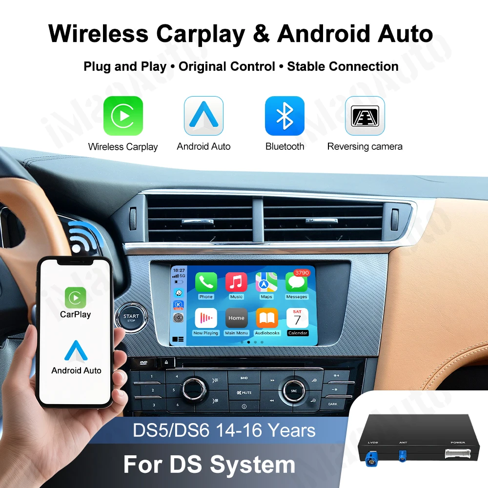 Wireless Carplay Box Module for Peugeot Citroen SMEG Picasso C4 C5 DS4 DS3 308 508 208 3008 Android Auto AirPlay Module