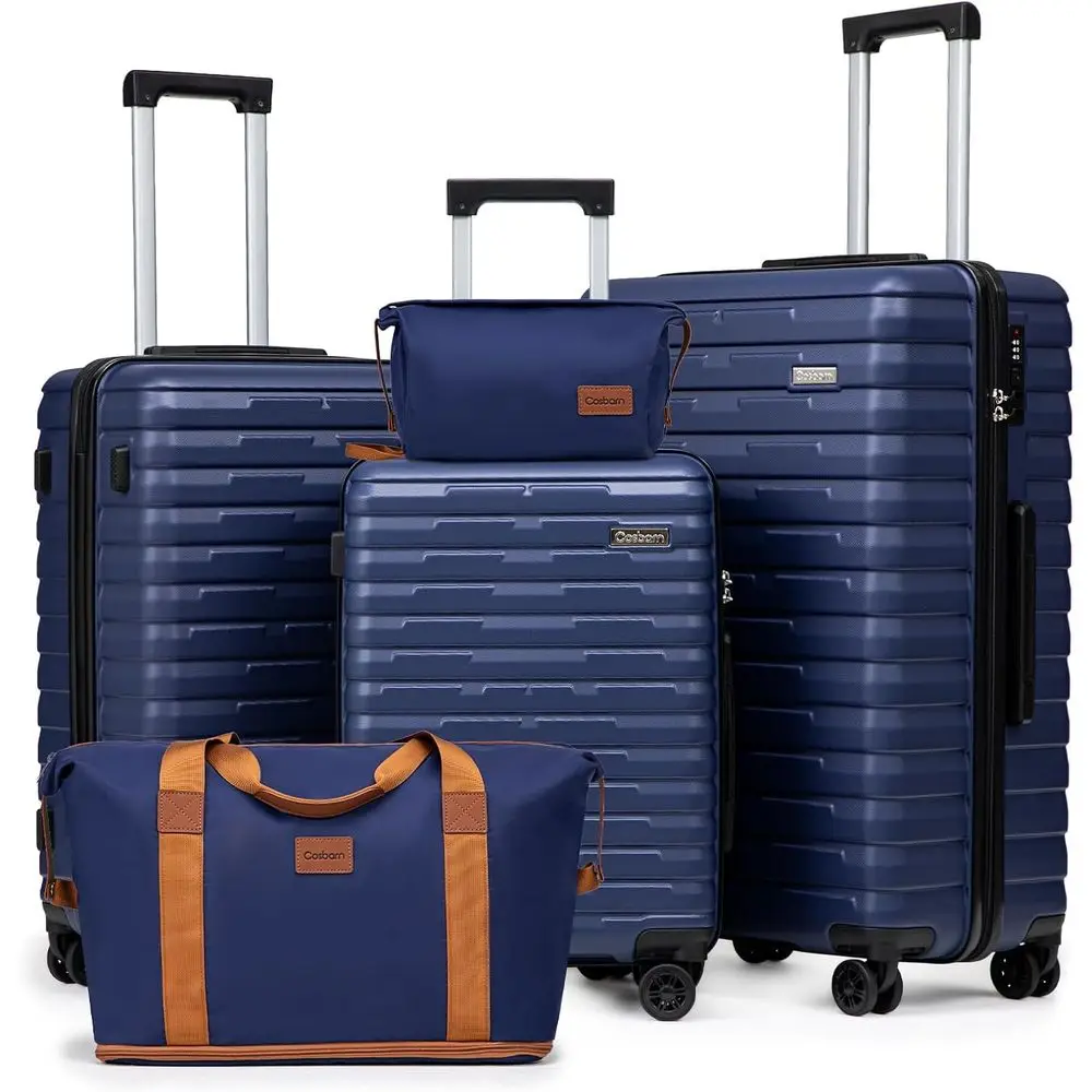 

5-Piece Hardshell Luggage Set with Spinner Wheels for Durable Travel
