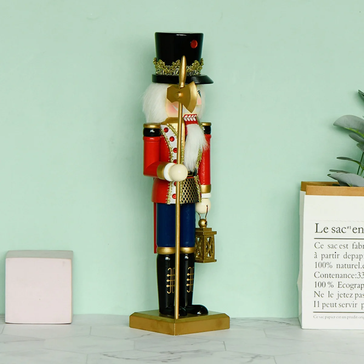 AA94-Wooden Soldiers Nutcracker Ornaments Christmas Decorations Wood Figurine Puppet Decor
