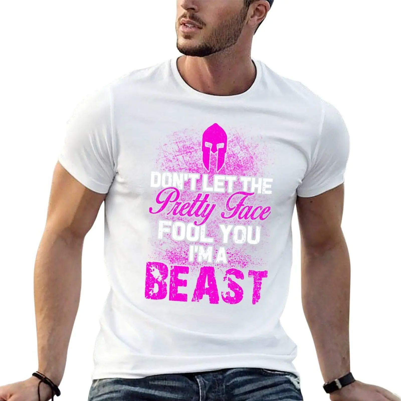 Spartan I Am A Beast Gift For Girls T-Shirt Sporty Casual Quick Dry T-Shirt