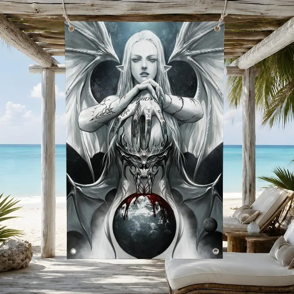 Music Electronic Artist Grimes Flags Indoor Outdoor Decorative Flag Banner for Wall Garden Yard Porch Patio Home Party Decor
