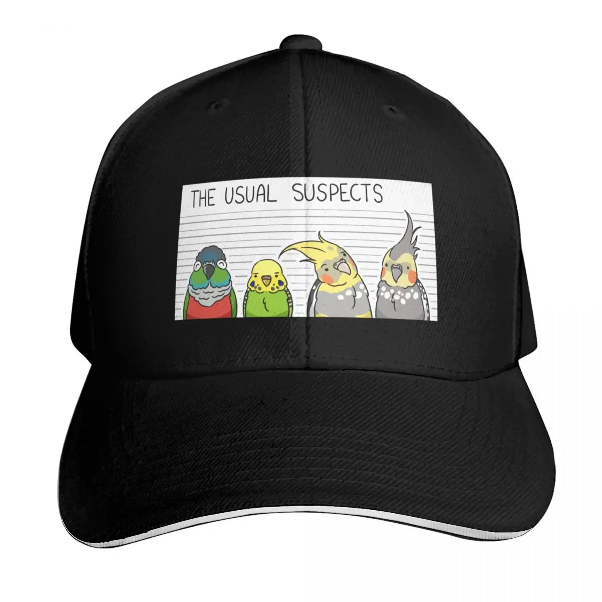 Bird Lineup Baseball Cap Sun Protection UPF 50+ Breathable Mesh Back Adjustable Buckle Closure