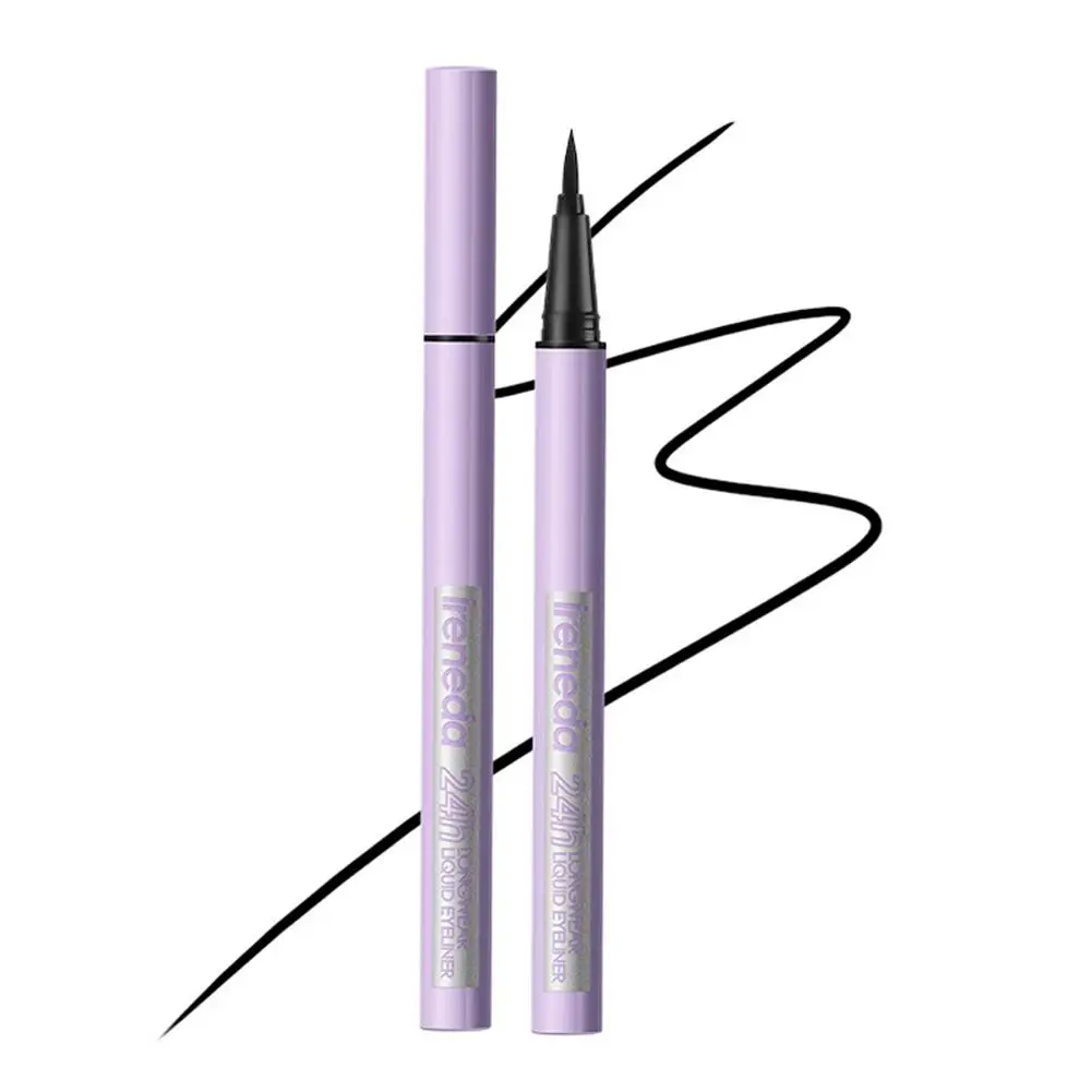 IRENEDA Waterproof Quick Dry Eyeliner 24h Long-lasting Longwear Pencil Pigment Eye Makeup Liner Black High Liquid Cosmetic C5G2