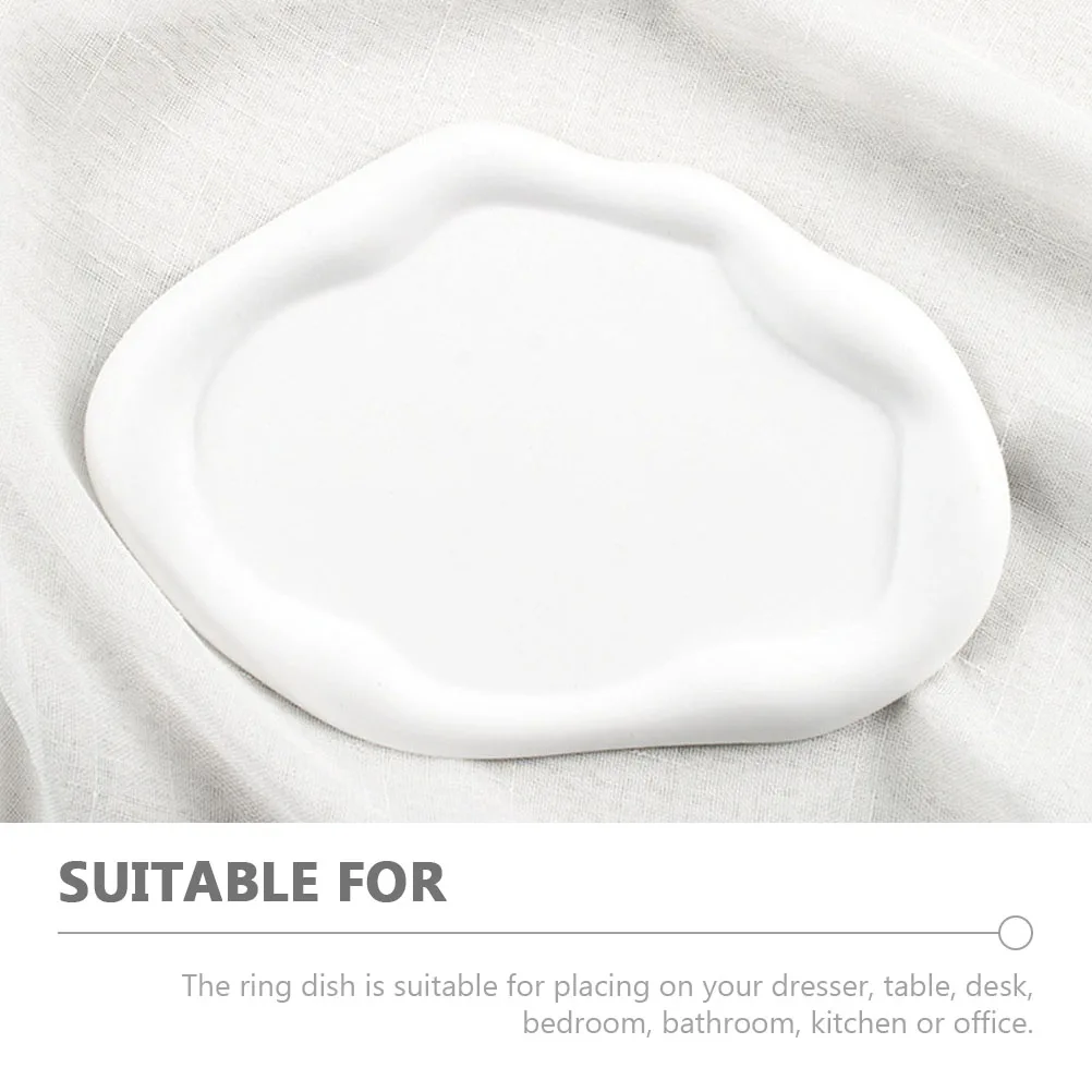 

Поднос для облаков, гипсовый поднос для ювелирных изделий неправильной формы, кольцо, браслет, держатель для ожерелья, комод, органайзер для стола, декоративное фото