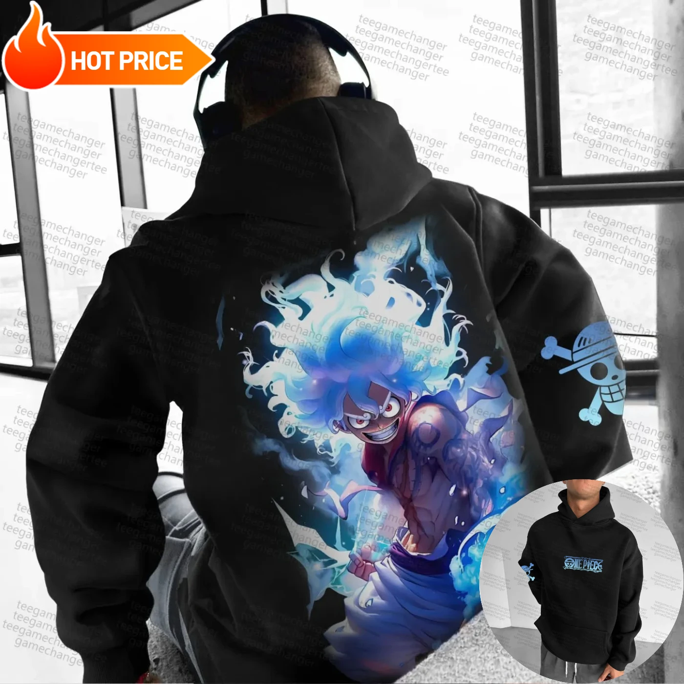 Anime One Piece Nika Luffy Harajuku Winter Men's Hoodie Streetwear Vintage Women's Oversized Hooded Sweatshirt Long Sleeve Top