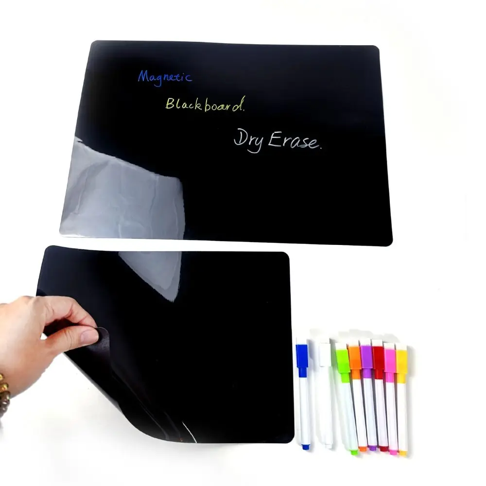 PET Blackboard Stickers Schedule Magnetic Magnetic Drawing Board Removable Black Kindergarten Photo Props