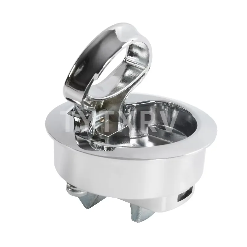 TYTXRV Caravan Accessories 60mm RV Circular Built-in Door      Zinc Alloy Round Head      10Pcs/Box