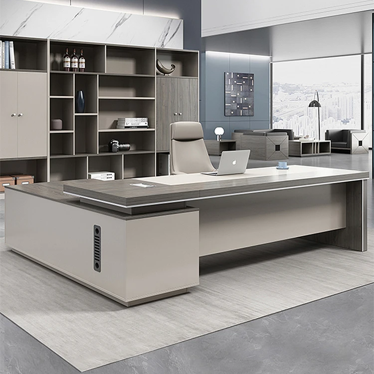 ❀zHigh End Wooden Convertible Extendable Modern CEO Executive Manager Office Desk%