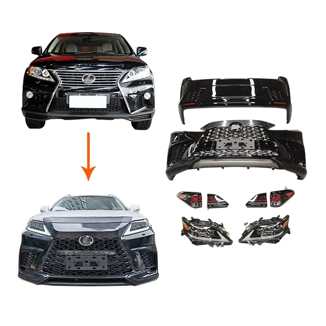

209-2013 LEXUSs RX Upgrade 2023 RX RX350 RX450H Body Kit Old Renovation New LED Headlight Hood