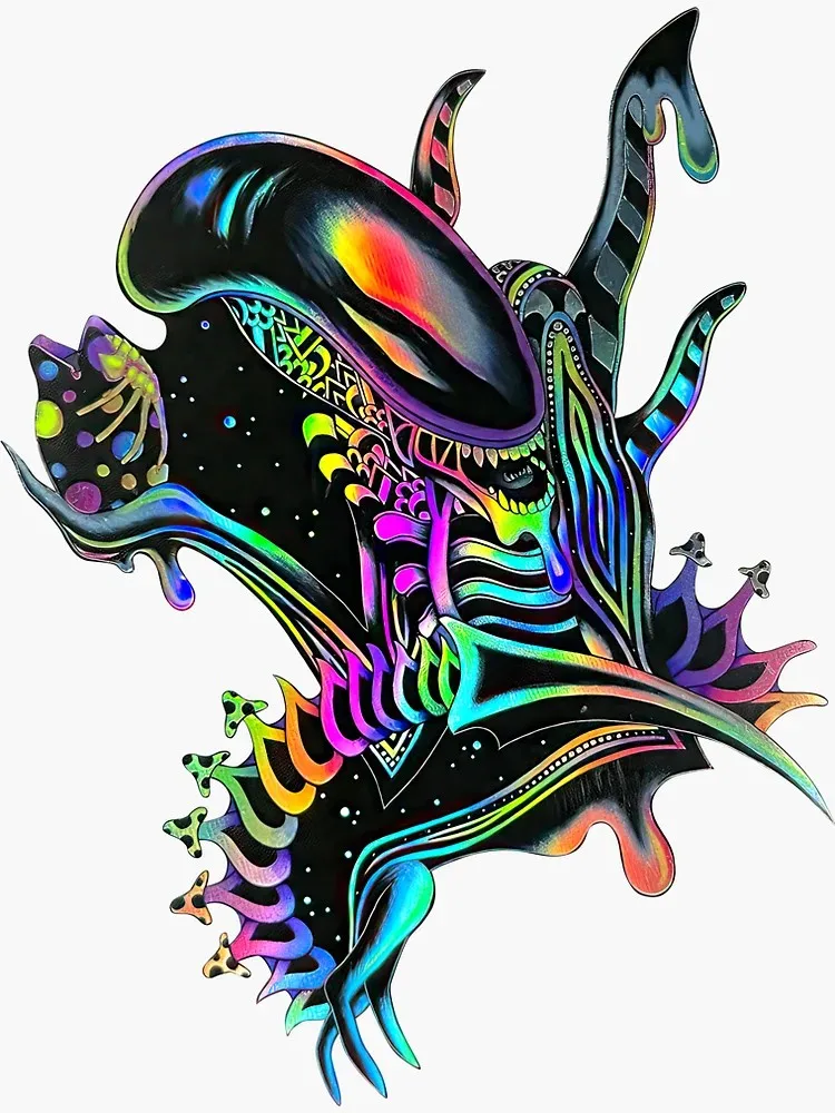 Alien Sticker Phone Bumper Guitar Truck Window Anti Scratch Exterior Parts Exterior Decal Decor view 6