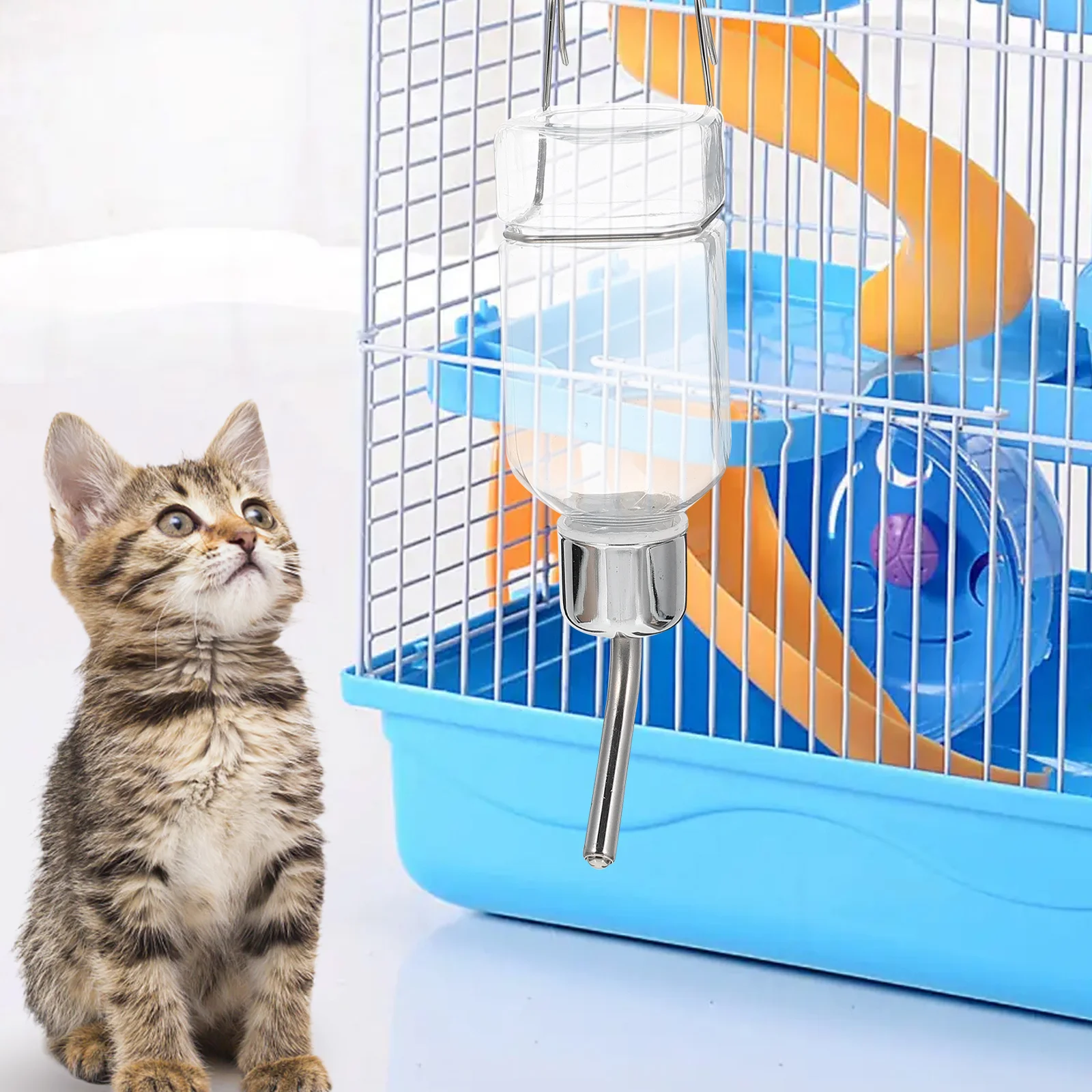 

Automatic Hanging Pet Water Dispenser Leak-Proof Bottle for Dogs Rabbits Stable Hanging Water Feeder Odor-Free