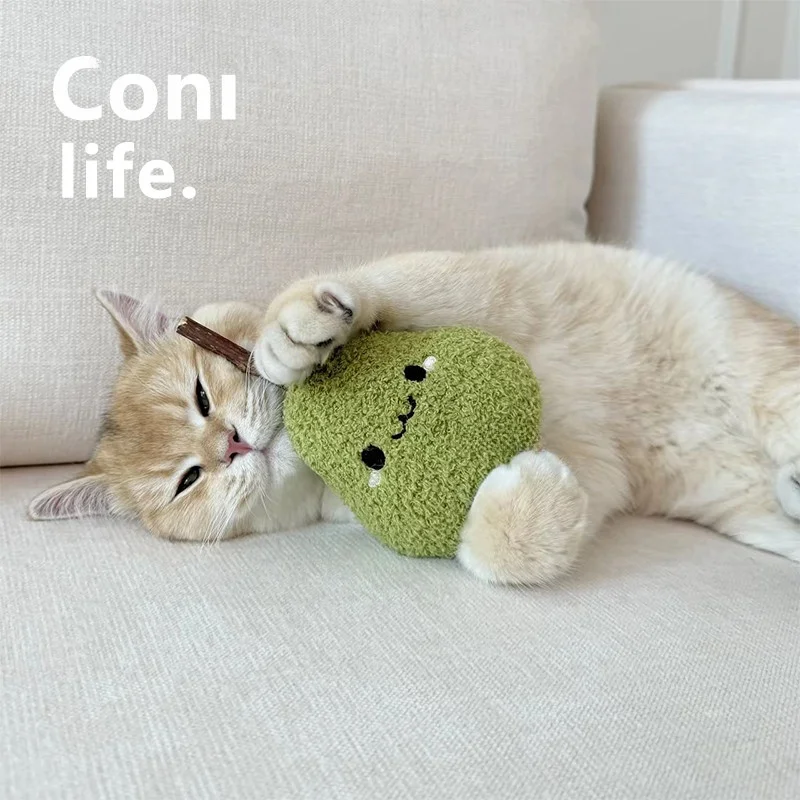 Coni Life Dentastix Juguetes Masticables para Perros, Golosinas Dentales Duraderas, Juguete Interactivo de Madera de Pera Natural, Juguete Divertido Resistente a Mordidas