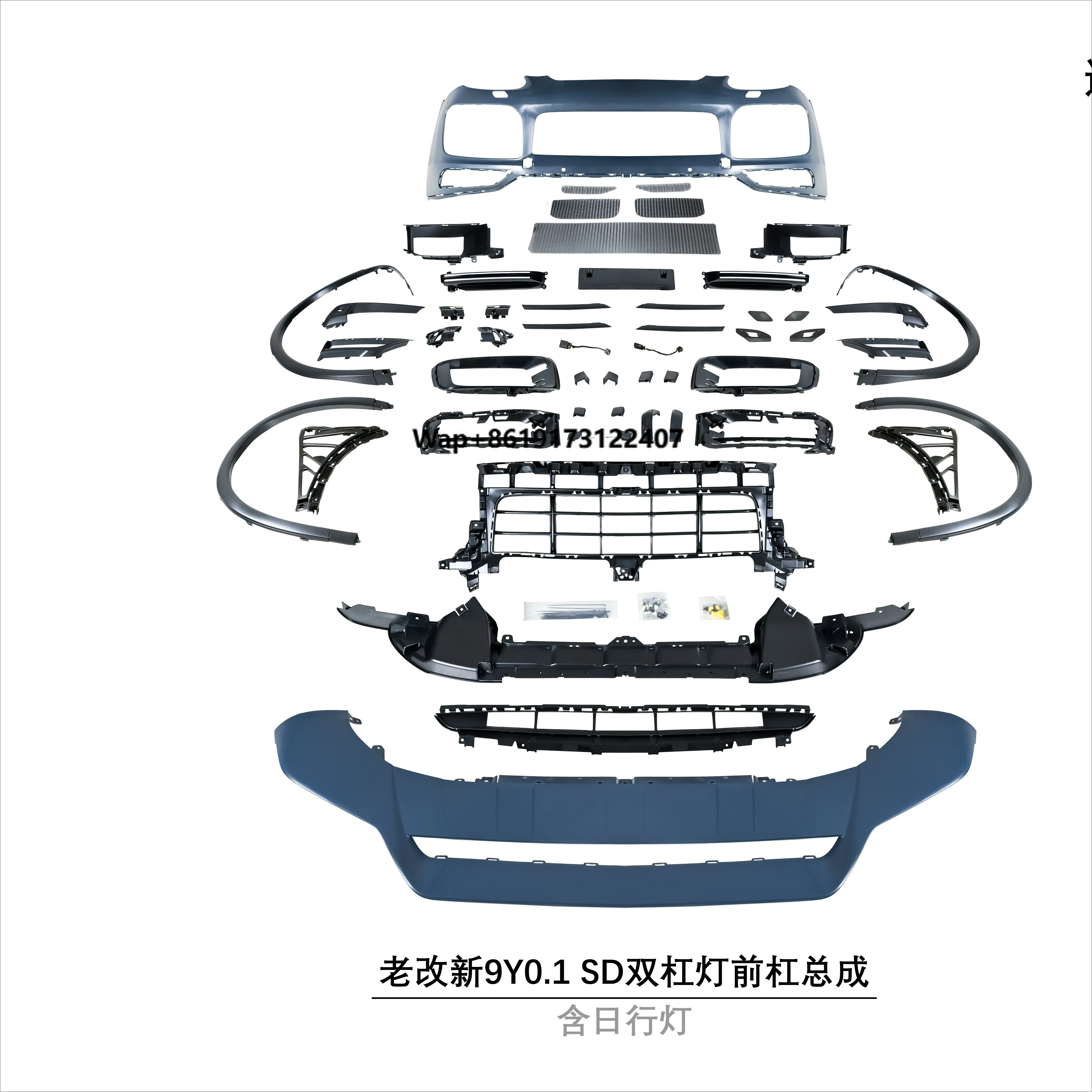 

New PP Material Front Bumper Assembly for 958.1 2011-2014 Old Modified 9Y0.1 GTS/SD Condition New