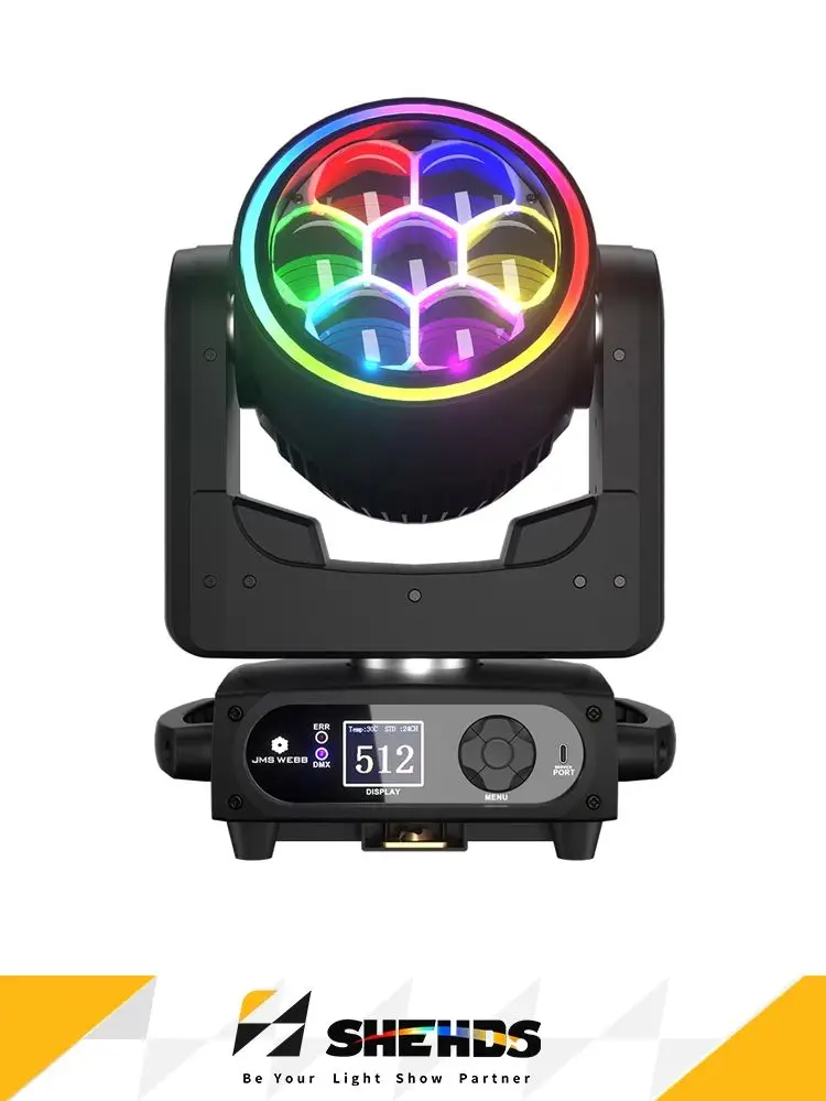 SHEHDS LED Moving Head 7x40W Beam Wash Zoom Lichter RGBW RGBL RGBLAC für DJ Disco Hochzeit Party Publikum DMX512 Bühnenlicht