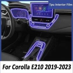 Car Console Gearbox Panel Sticker Transparent TPU Automotive Protective Film Accessories For TOYOTA Corolla E210 2019-2023