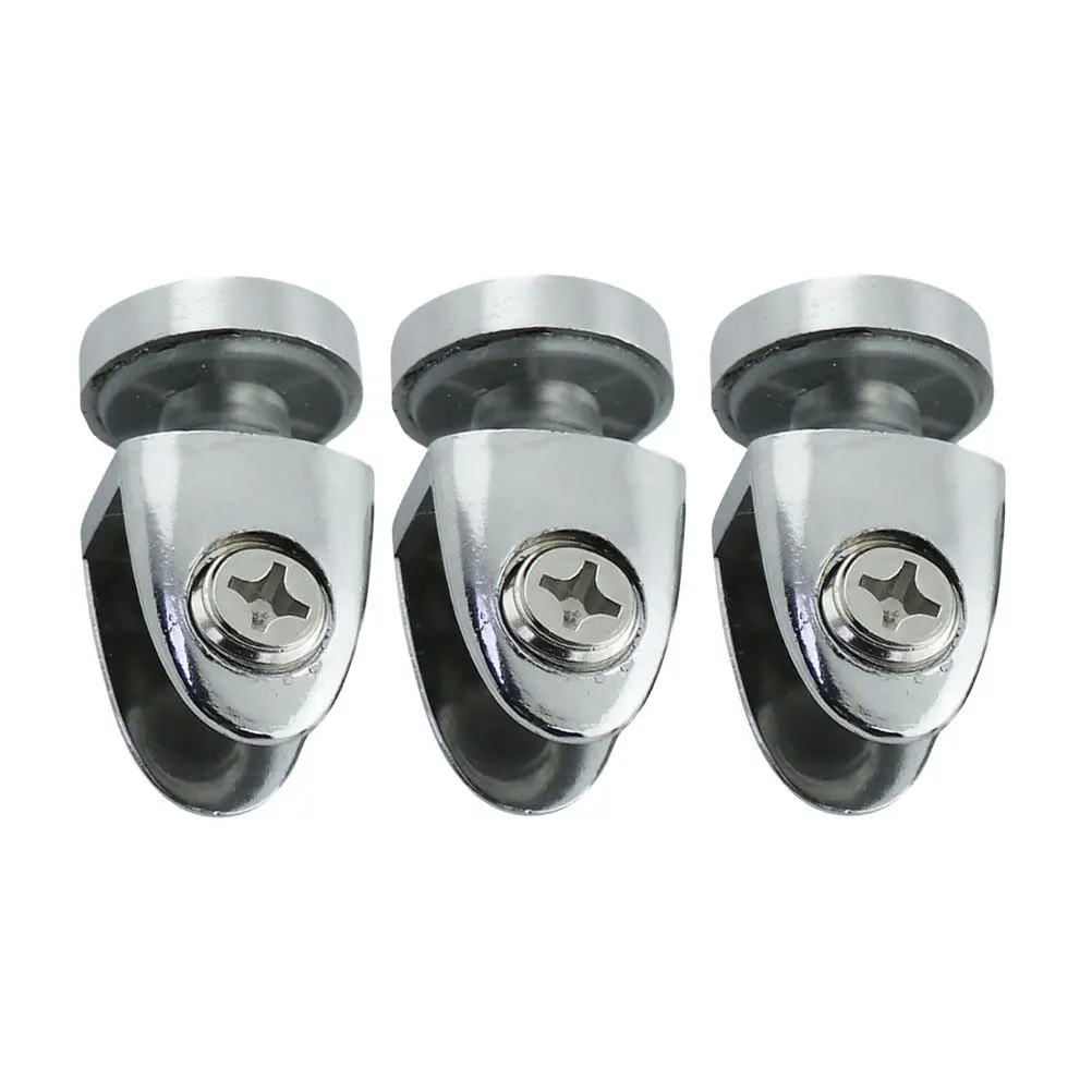 3Pcs Glass Clamp Zinc Alloy Heavy Duty Fixation Clamp for Shower Door Glass Panel Mounting Simple Small Design Home Office