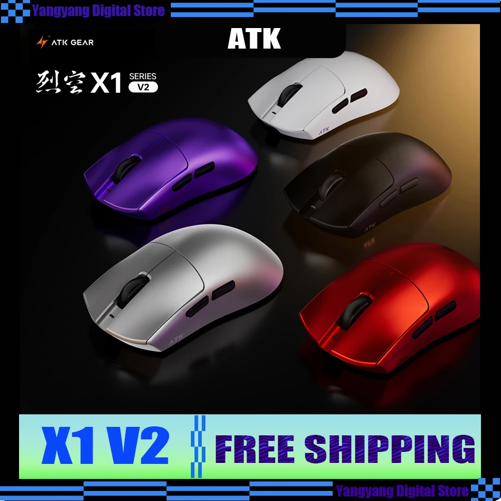 

ATK Blazing Sky X1 V2 Mouse Liekong X1 V2 Extreme Double 8K PAW3950 Ultra FPS Wireless Gaming Mouse Lightweight Pc Gamer Gifts