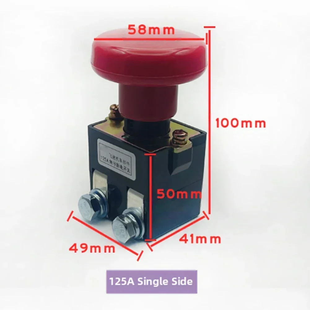 

Forklift Power Stop Switch Heavy Duty DC 125A 250A Self Locking Button Replacement Switch for Machine Protection and Control