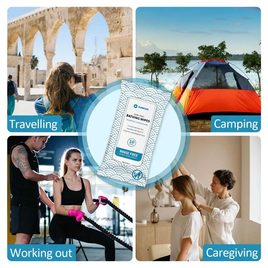 مناديل استحمام TrustPlus Bundle مع الألوة للبشرة الحساسة 40 قطعة، 8 × 12 أمبير حفاضات TrustPlus للبالغين مع أقصى قدر من الامتصاص XL #5