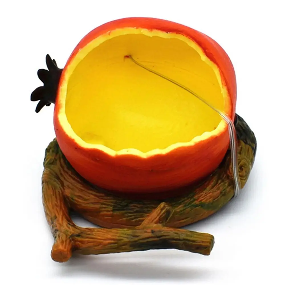 Creative Bird Cage Feeder Orange/Pomegranate Wall Mounted Parrot Feeding Bowl Plastic Fruit-Shaped Parrot Food Water Bowl