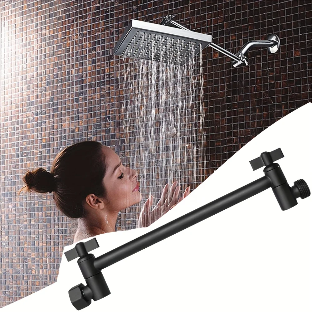 

Shower Head Extension Arm, 11" Solid Brass Shower Arm with Universal Connection to Showerheads