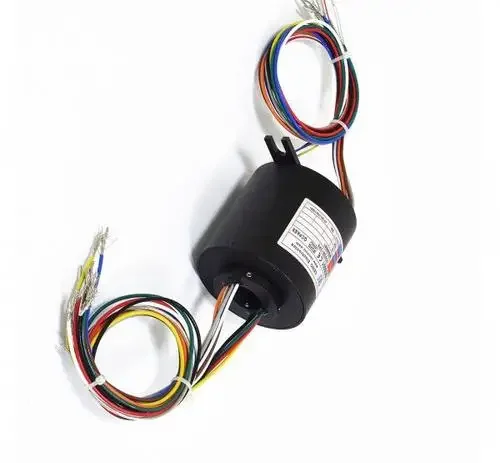 6 channels Circuit 60mm bore 135mm outer 10A 2mm circuit Through hole slip ring