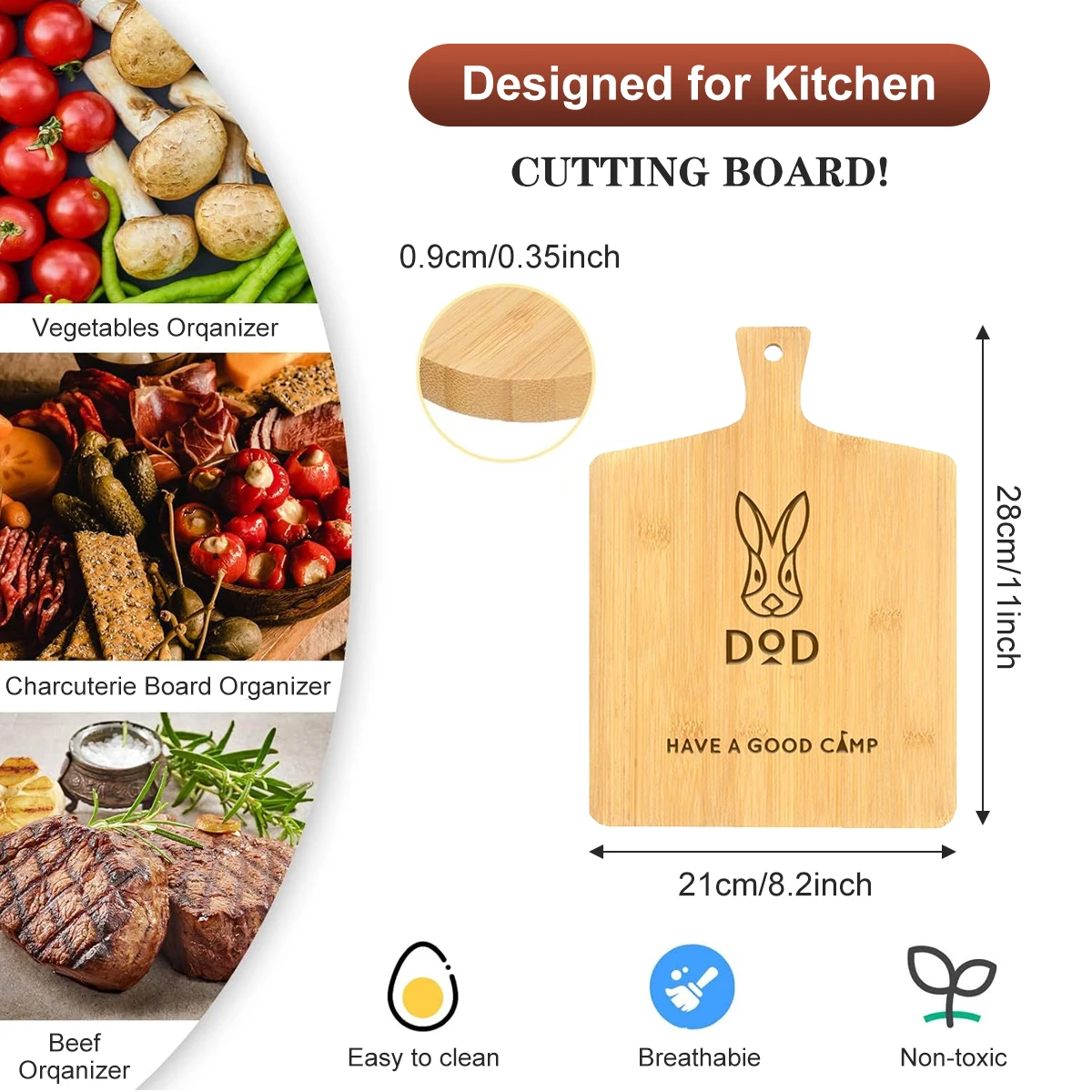 Bamboo Pizza & Cheese Board - Durable, Multi-Purpose Cutting Board For Baking And Elegant Food Display - Perfect Gift Idea