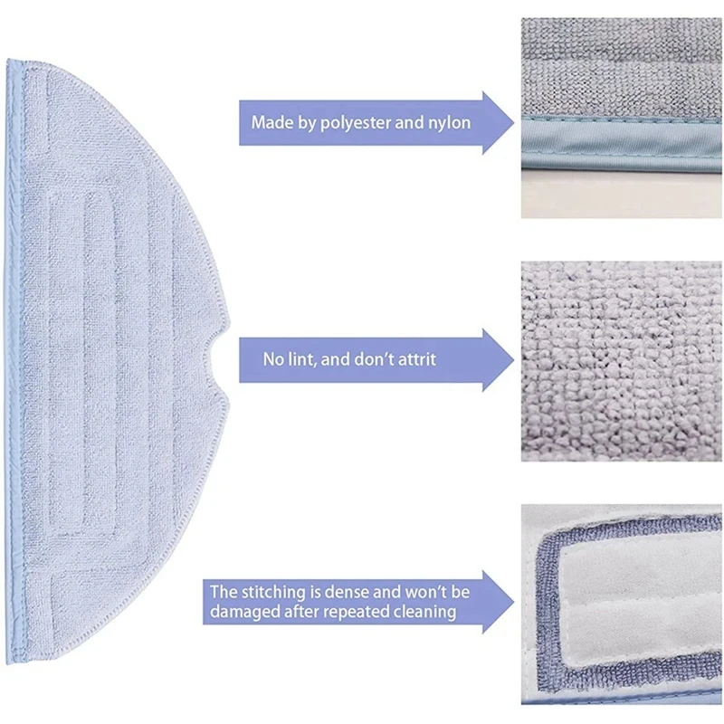 Roborock T7S T7S Plus S7 진공 청소기, 세척 가능 및 재사용 가능 용 8 팩 Vibrarise 걸레 천 교체 걸레 패드