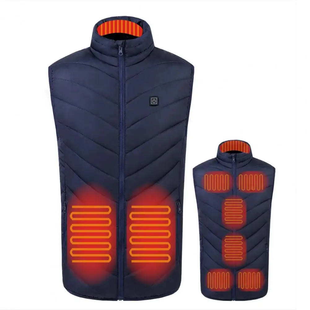 Heating Waistcoat Intelligent Thermostat 9 Heating Zones USB Winter Waistcoat Electric Heated Vest Heat Waistcoat Bodywarmer