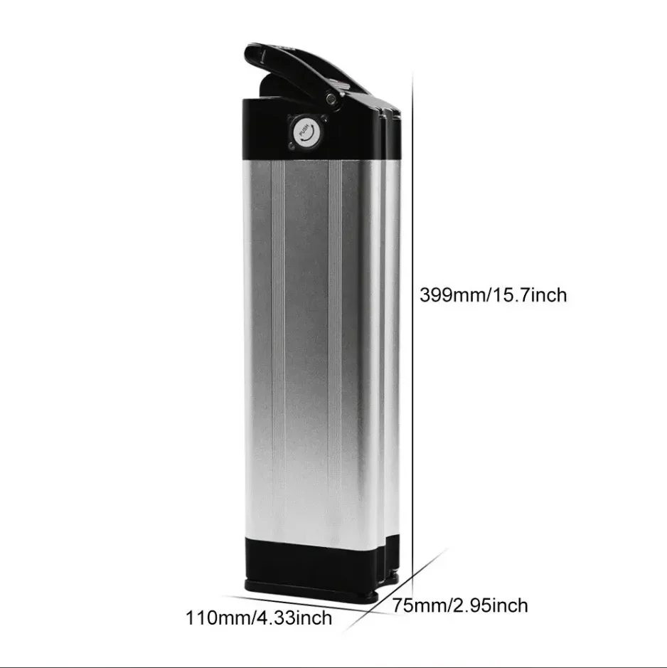 48V 13Ah Silver Fish Lithium Li-ion Battery For 350W -750W Electric Bicycle E-Bike Motor