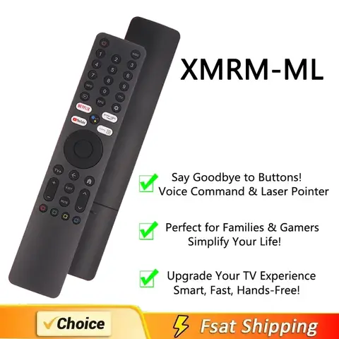 XMRM-ML Remote Control With Voice For Xiaomi 4k Qled Android Smart TV Remote L55m7-q2me Q2