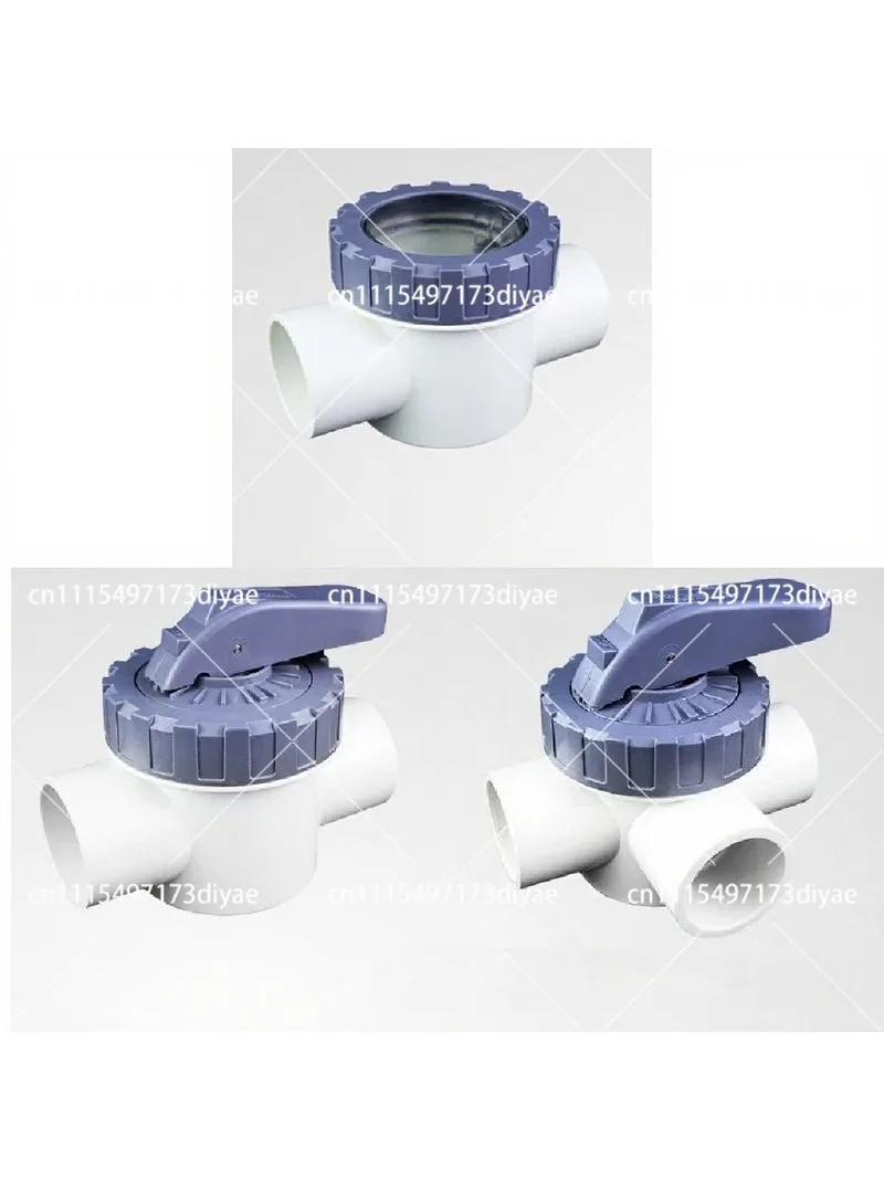 Clear PVC Check Valve 2-Way 3-Way Diverter for Swimming Pool Non-Return Flow Control Corrosion Resistant