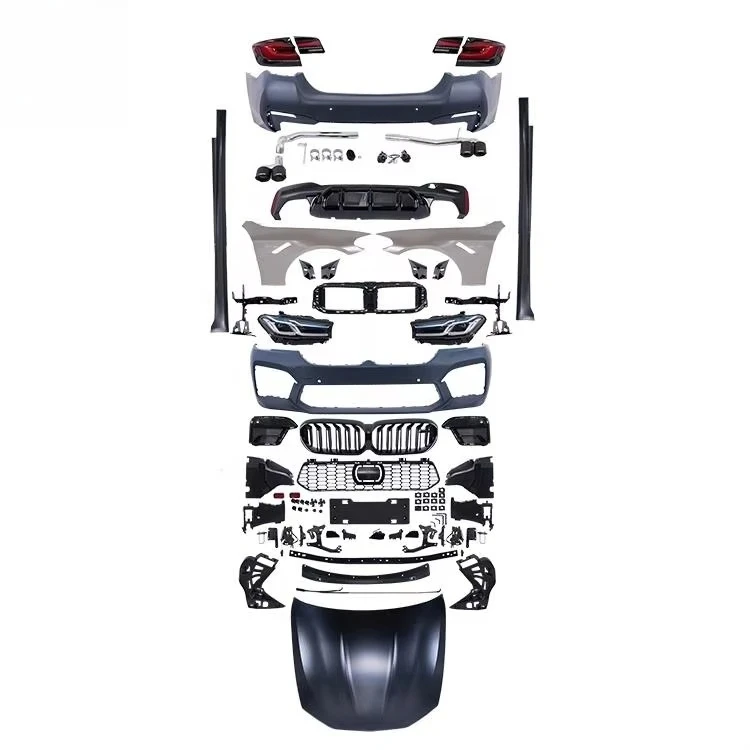 

Лидер продаж, автомобильный бампер F10, обновленный для G30 LCI 2022, M5, фары, задние фонари, капот, решетка, комплект кузова для BMW F10 2012-2017, Bodykit