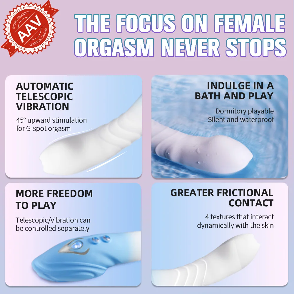 الاهتزاز تلسكوبي مدلك الإناث الاستمناء هزاز المهبل البظر G-بقعة الموزه لعبة الجنس للنساء الجنس لعب