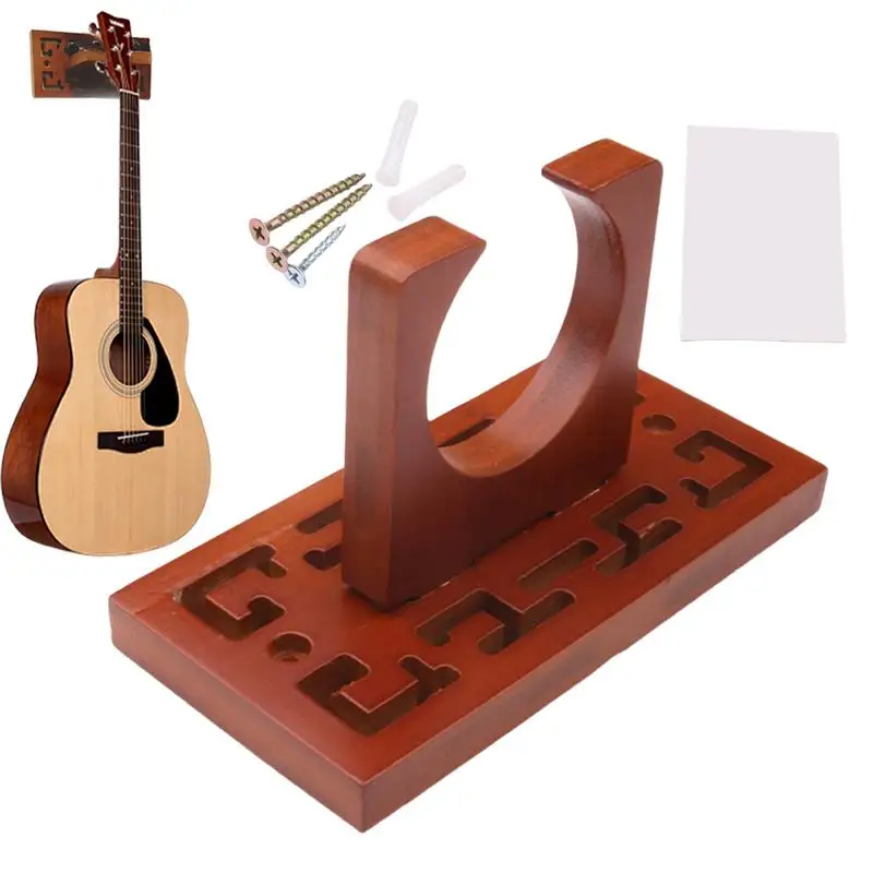 Ukulele Wall Mount Guitar Wall Hanger Mount Wood Strong Guitar Stand Rack Bass Guitar Holder Hook Stand Stylish Instruments