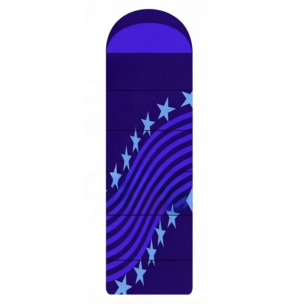 Portable Camping Sleeping Bags for Adults Purple Blue Starry Design Lightweight Compact Warm & Cozy