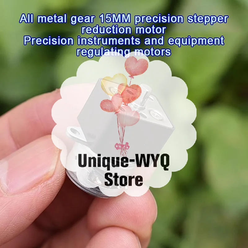 15BY Mini 15mm 2-Phase 4-Wire Gear Stepper Motor Micro Full Metal Gearbox Gear Stepping Motor DIY Accessories