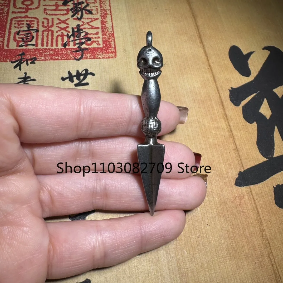 Nepal Tibetan Tiantie Mysterious Iron Artifact King Kong Demon Suppressing Pestle Pendant Ornament Jewelry Secret Supplies 60mm