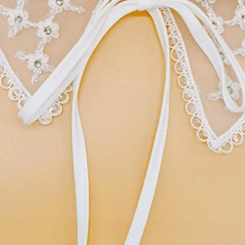 

U4LE Women Sheer Mesh для кукол Съемный воротник.