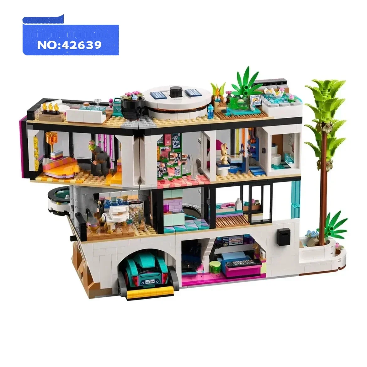 In Stock  New Moc 42639 Andrea's Diy Mansion Building Set Villa House Street View Creative Children's Decoration Birthday Gift