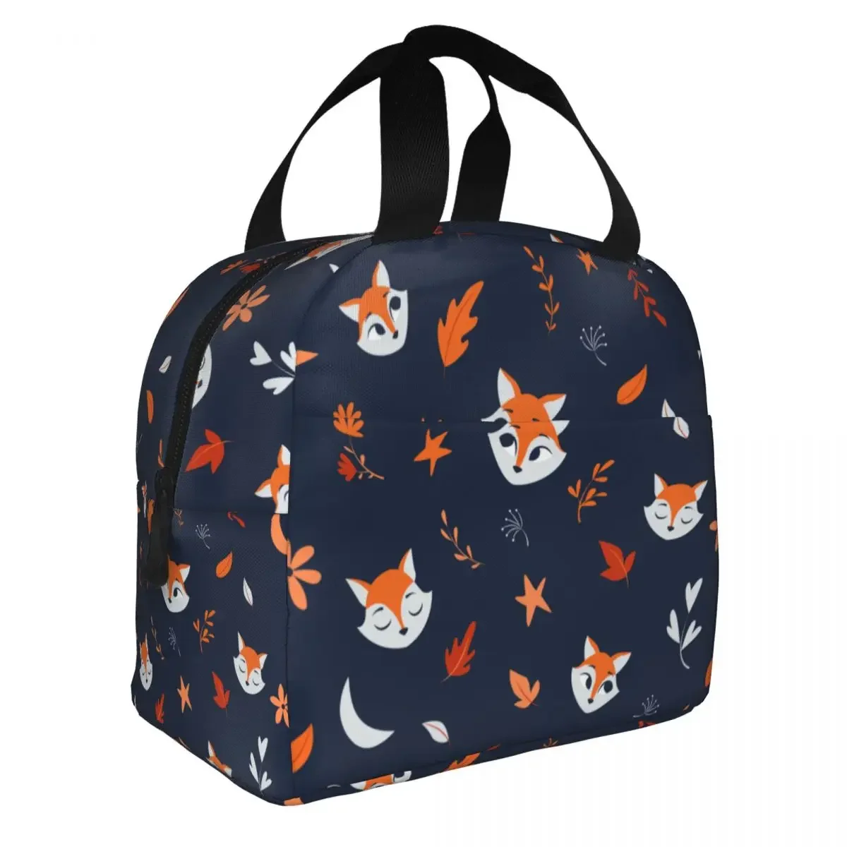 Lunch Bags for Women Kids Cute And Bright Fox Thermal Cooler Bag Waterproof Picnic School Canvas Lunch Box Food Bag