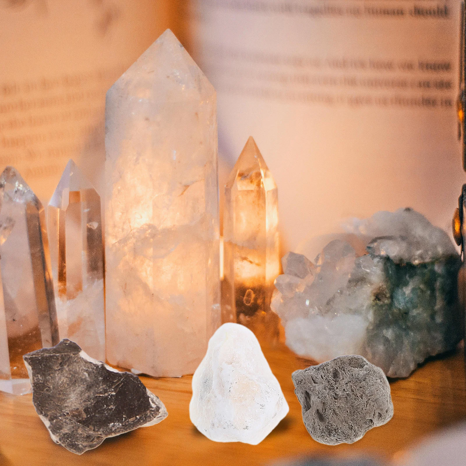 

1 set 1 Set Rock Mineral Collection Kit Specimens Science Teaching Prop For Geology Classrooms Education Labs Field Testing