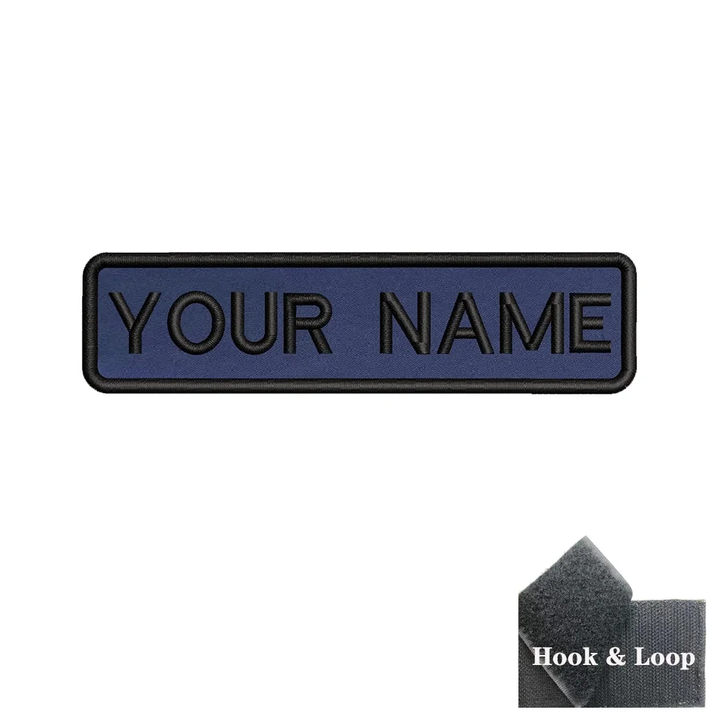 1PC Aangepaste gepersonaliseerde naamnummer Patch Strepen 10cmX2.5cm Badge tags chevrons Armband Opstrijkbare of haaklus geborduurd