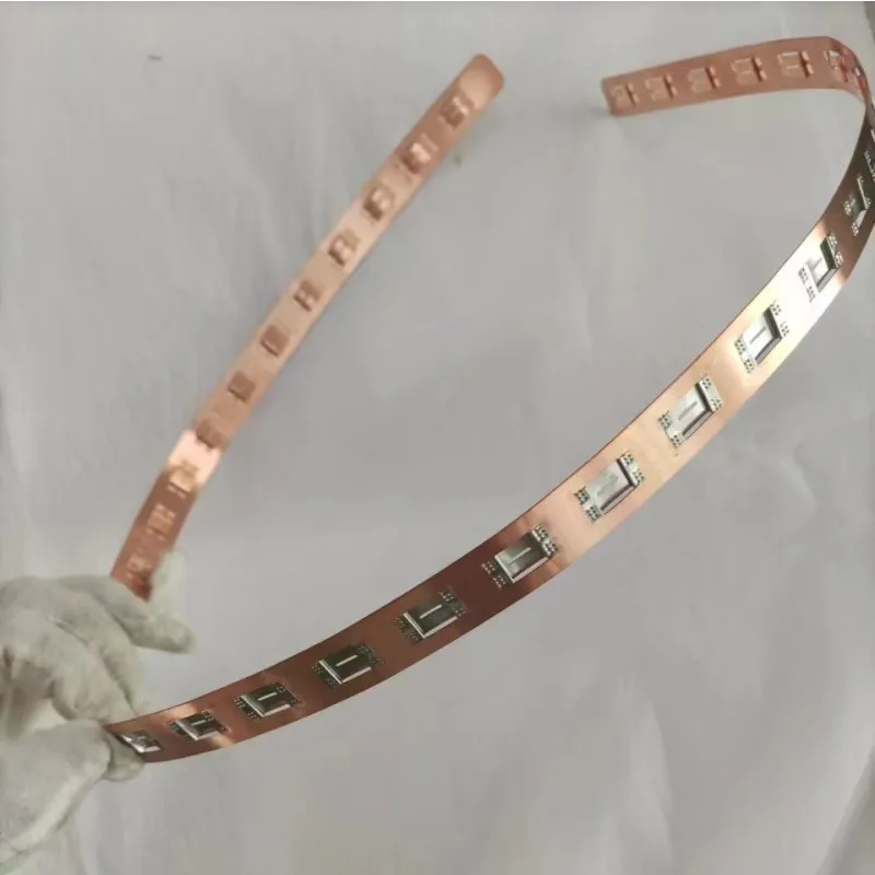 18650-1P النحاس والنيكل ورقة مركبة أداة السلطة بطارية النحاس بسبار تباعد 19.5 مللي متر طول 800 مللي متر سمك القطع الحرة 0.3 مللي متر #4