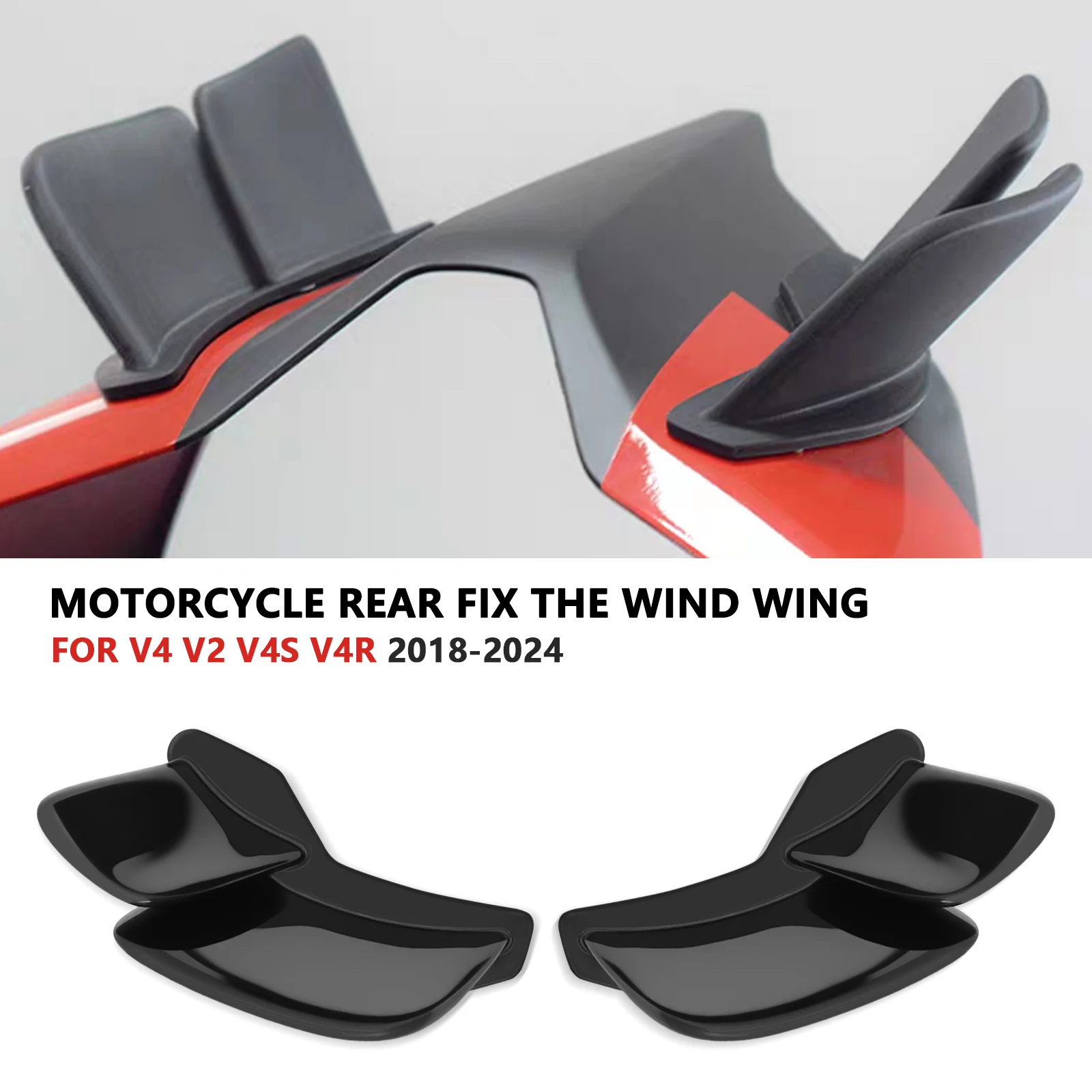 

Motorcycle Accessories GP Rear Fairing Side Winglet Tail Fixed Wing For DUCATI Panigale V2 V4 V4S V4R 2018 2019 2020 2021 2024